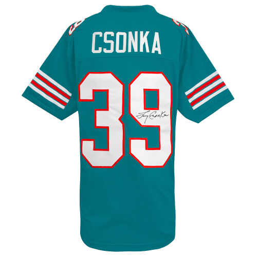 Larry Csonka Signed Teal Custom Football Jersey