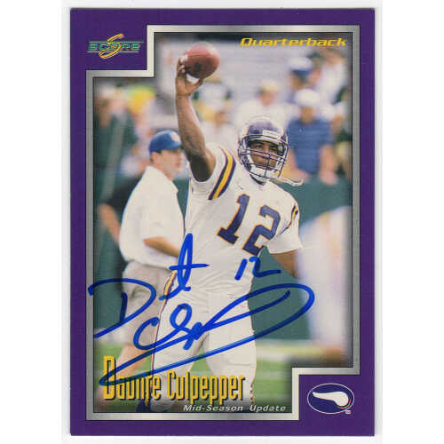 Daunte Culpepper Signed Vikings 1999 Score Supplemental Rookie Football Card #S83