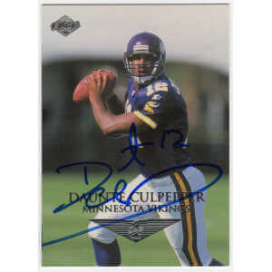Daunte Culpepper Signed Vikings 1999 Edge Rookie Football Trading Card #177