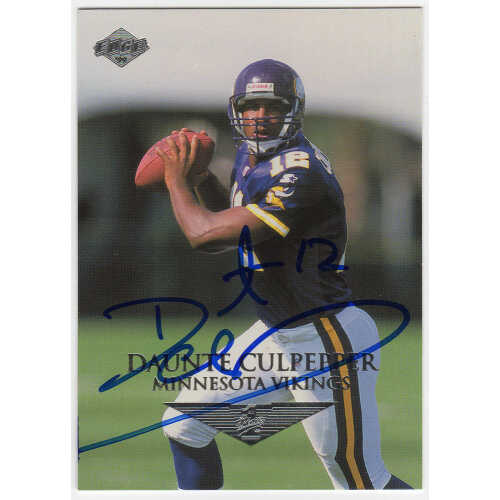 Daunte Culpepper Signed Vikings 1999 Edge Rookie Football Trading Card #177