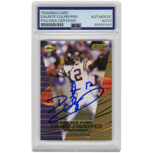 Daunte Culpepper Signed Vikings Football Trading Card (various) - (PSA Encapsulated)