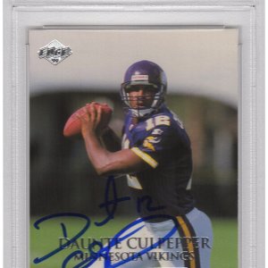 Daunte Culpepper Signed Vikings 1999 Edge Rookie Football Trading Card #177 - (PSA Encapsulated)