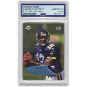 Daunte Culpepper Signed 1999 Edge Odyssey (1st Quarter) Rookie Football Card #83 – (PSA Encapsulated)