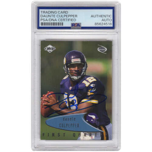 Daunte Culpepper Signed 1999 Edge Odyssey (1st Quarter) Rookie Football Card #83 - (PSA Encapsulated)
