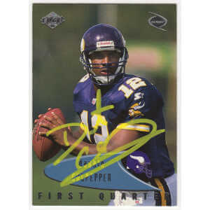 Daunte Culpepper Signed Vikings 1999 Collector's Edge Odyssey Rookie Football Card #83 - (In Yellow)
