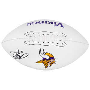 Daunte Culpepper Signed Minnesota Vikings Logo Franklin White Football