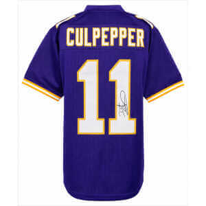 Daunte Culpepper Signed Purple Throwback Pro Style Custom Football Jersey