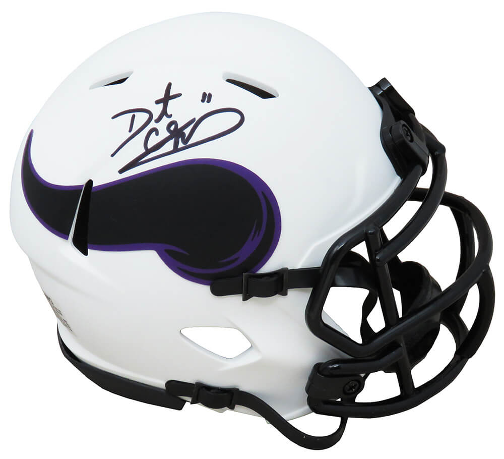 Cris Carter Signed Minnesota Vikings Lunar Eclipse White Matte Riddell  Speed Mini Helmet