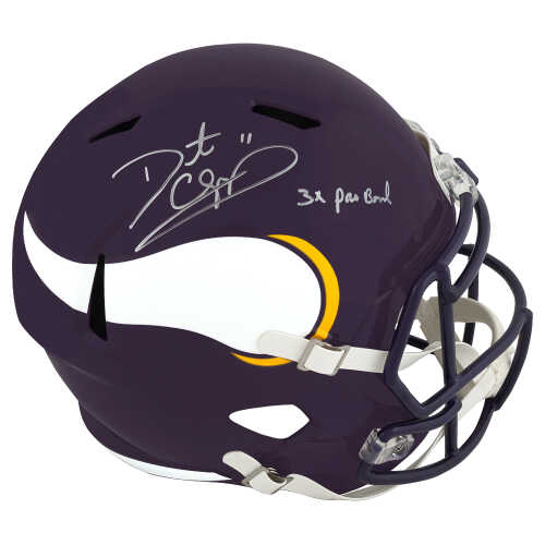 Daunte Culpepper Signed Minnesota Vikings Throwback Riddell Full Size Speed Replica Helmet w/3x Pro Bowl