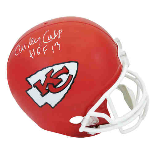Curley Culp Signed Kansas City Chiefs Riddell Full Size Replica Helmet w/HOF'13