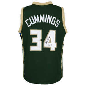 Terry Cummings Signed Green Throwback Custom Basketball Jersey w/2x AS