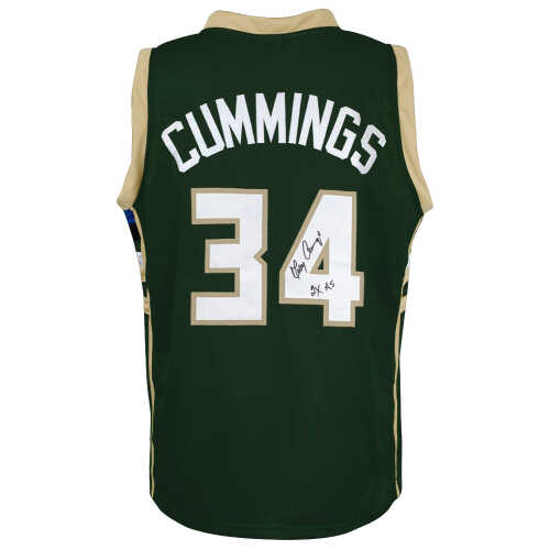 Terry Cummings Signed Green Throwback Custom Basketball Jersey w/2x AS