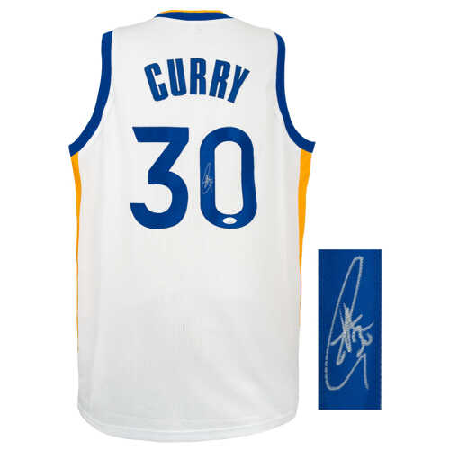 Stephen Curry Signed White Custom Basketball Jersey - (JSA) - Image 2