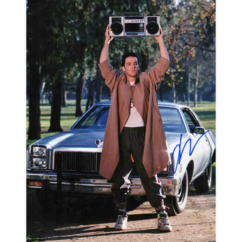 John Cusack Signed Say Anything Holding Boom Box Over Head 11×14 Photo
