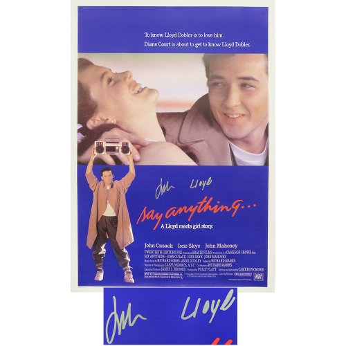 John Cusack Signed Say Anything 27x40 Full Size Movie Poster w/Lloyd - Image 2