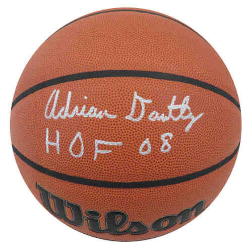 Adrian Dantley Signed Wilson Indoor/Outdoor Basketball w/HOF'08