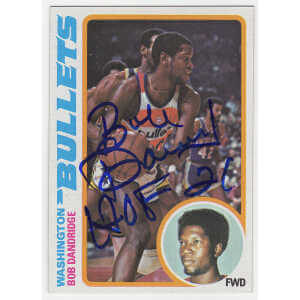 Bob Dandridge Signed Bullets 1978 Topps Basketball Trading Card #92 w/HOF'21