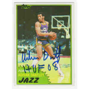 Adrian Dantley Signed Utah Jazz 1981-82 Topps Basketball Card #40 w/HOF'08