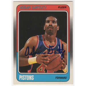 Adrian Dantley Signed Detroit Pistons 1988 Fleer Basketball Trading Card #39