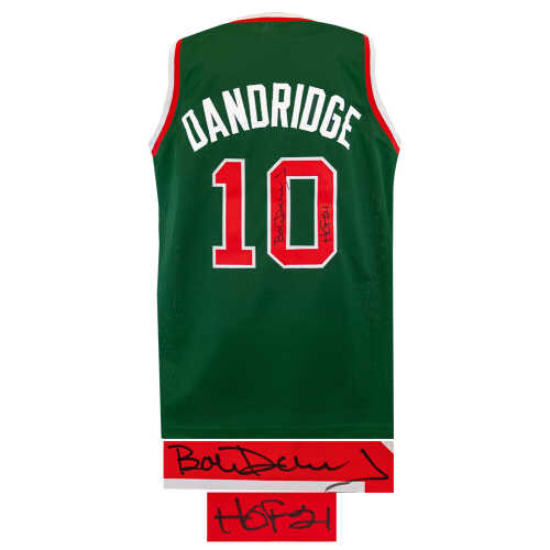 Bob Dandridge Signed Green Throwback Custom Basketball Jersey w/HOF'21 - Image 2