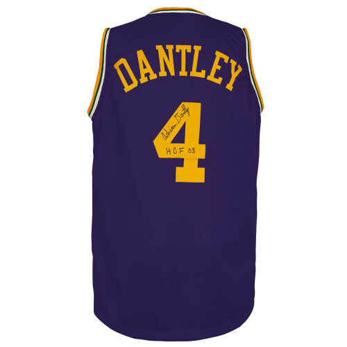 Adrian Dantley Signed Purple Throwback Custom Basketball Jersey w/HOF'08