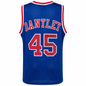 Adrian Dantley Signed Blue Throwback Custom Basketball Jersey w/HOF 2008