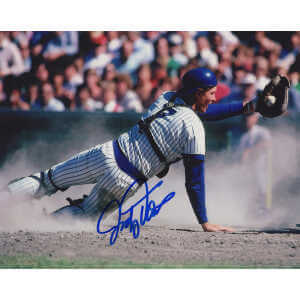 Jody Davis Signed Cubs Action 8x10 Photo