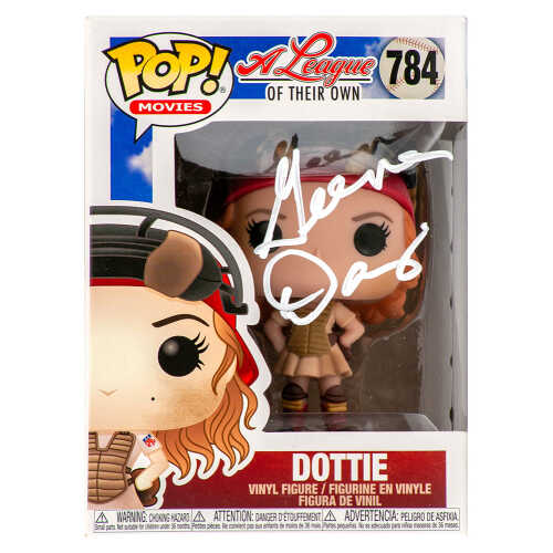 Geena Davis Signed A League Of Their Own 'Dottie' Funko Pop Doll #784 (In White)