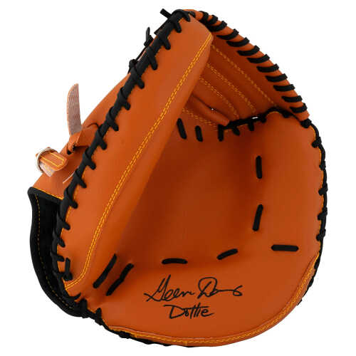 Geena Davis Signed Brown Baseball Catchers Glove w/Dottie