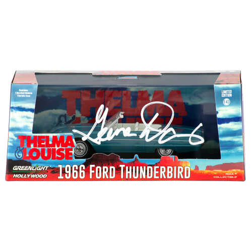 Geena Davis Signed Thelma & Louise Greenlight 1966 Ford Thunderbird 1:43 Scale Car