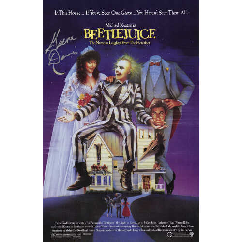 Geena Davis Signed Beetlejuice 11x17 Movie Poster