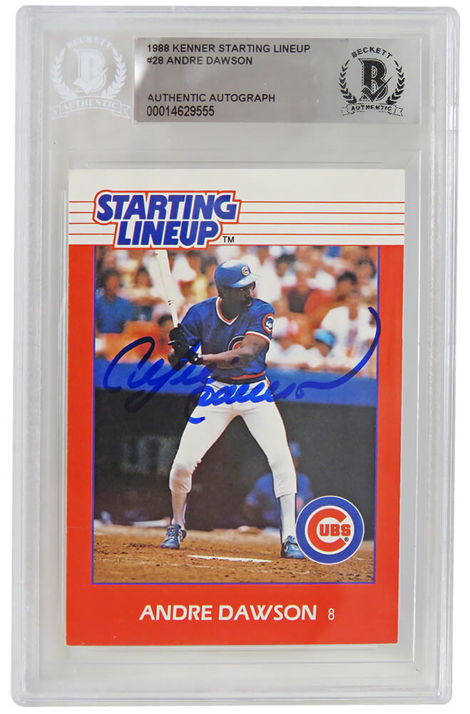 Andre Dawson Signed 1988 Kenner Starting Lineup Cards #28 (BGS)