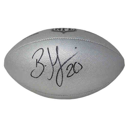 Brian Dawkins Signed Wilson Duke Silver Metallic NFL Full Size Replica Football