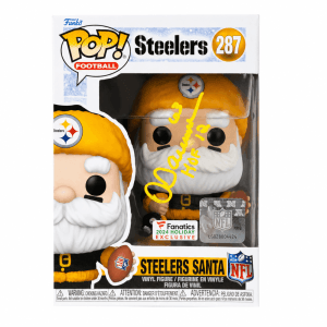 Dermontti Dawson Signed Pittsburgh Steelers SANTA Funko Pop Doll #287 w/HOF'12