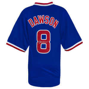 Andre Dawson Signed Blue Throwback Custom Baseball Jersey
