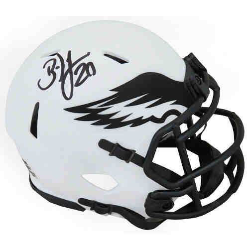 Brian Dawkins Signed Philadelphia Eagles Lunar Eclipse White Matte Riddell Speed Mini Helmet