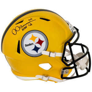 Dermontti Dawson Signed Pittsburgh Steelers FLASH Riddell Full Size Speed Replica Helmet w/HOF'12