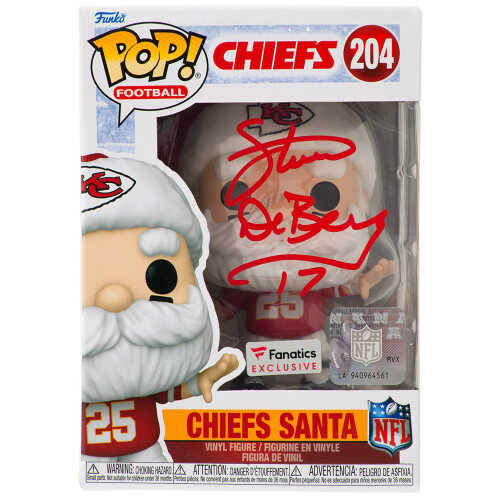 Steve DeBerg Signed Kansas City Chiefs SANTA Funko Pop Doll #204