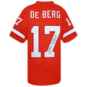 Steve DeBerg Signed Orange Throwback Custom Football Jersey