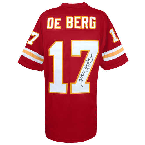 Steve DeBerg Signed Red Custom Football Jersey