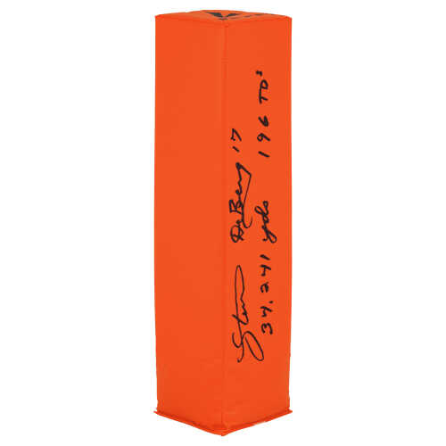 Steve DeBerg Signed BSN Orange Football Endzone Pylon w/34,241 Yds, 196 TDs