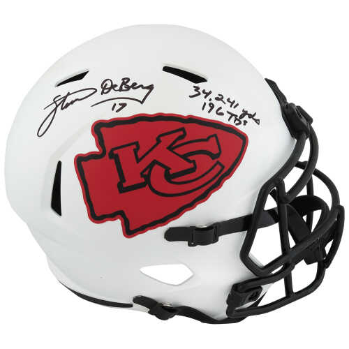 Steve DeBerg Signed Kansas City Chiefs Lunar Eclipse Riddell Full Size Speed Replica Helmet w/34,241 YDS, 196 TDs