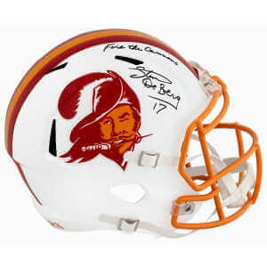 Steve DeBerg Signed Tampa Bay Buccaneers T/B Riddell Full Size Speed Replica Helmet w/Fire The Cannons