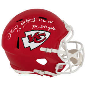 Steve DeBerg Signed Kansas City Chiefs Riddell Full Size Speed Replica Helmet w/34,241 Yds, 196 TDs