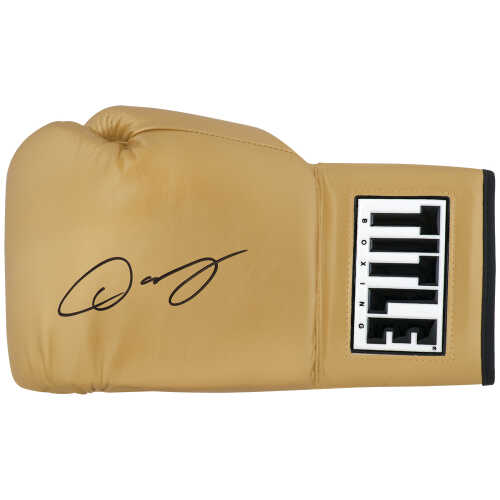 Oscar De La Hoya Signed Title Gold Boxing Glove