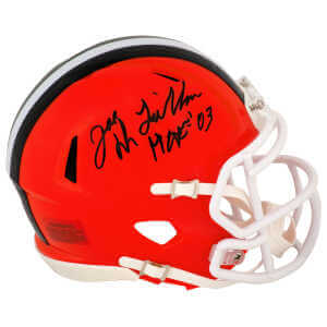 Joe DeLamielleure Signed Cleveland Browns Riddell Speed Mini Helmet w/HOF'03