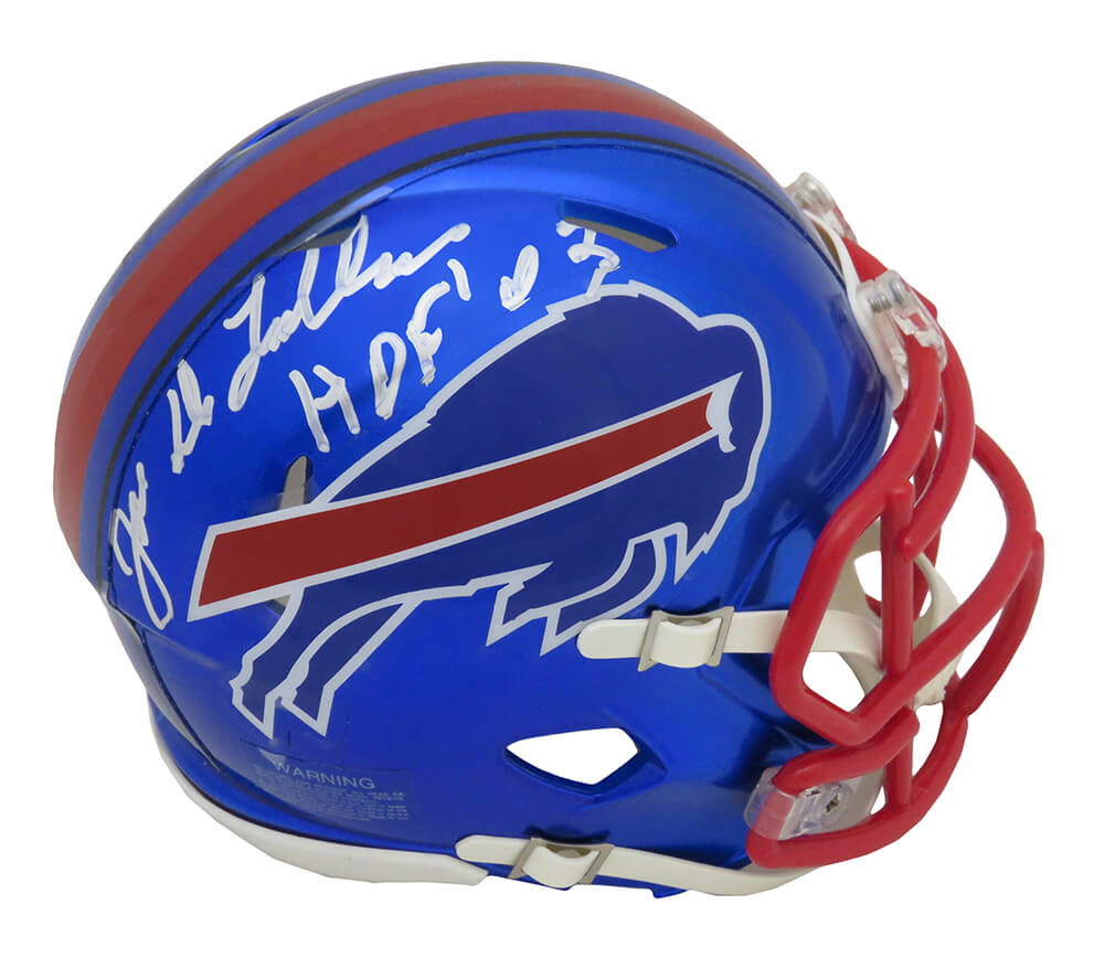 Joe DeLamielleure Signed Buffalo Bills FLASH Riddell Speed Mini