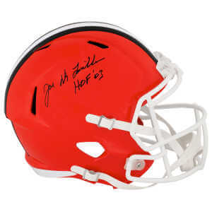 Joe DeLamielleure Signed Cleveland Browns Riddell Full Size Speed Replica Helmet w/HOF'03