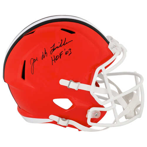 Joe DeLamielleure Signed Cleveland Browns Riddell Full Size Speed Replica Helmet w/HOF'03