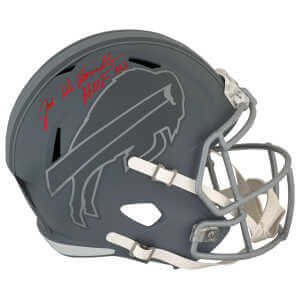 Joe DeLamielleure Signed Buffalo Bills SLATE Riddell Full Size Speed Replica Helmet w/HOF'03